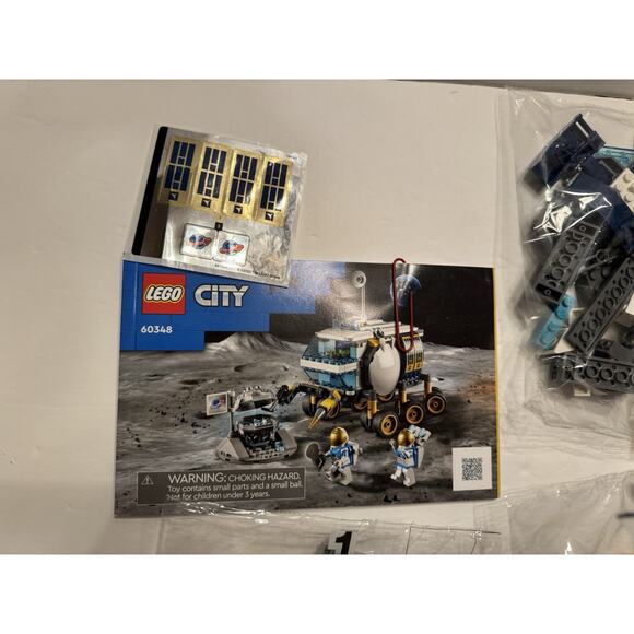 New Sealed Bag Damaged Box LEGO City Space Lunar Roving Vehicle Set 60348 Moon - Picture 8 of 11
